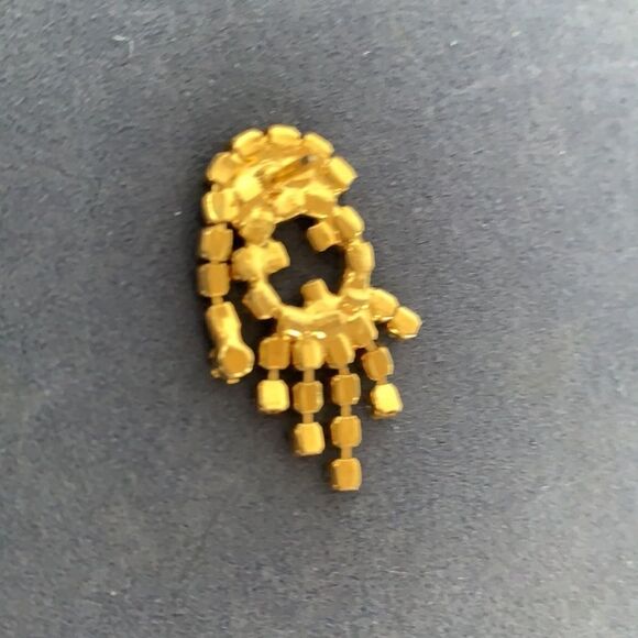 Santa rhinestone pin back with trembling beard - Picture 2 of 3